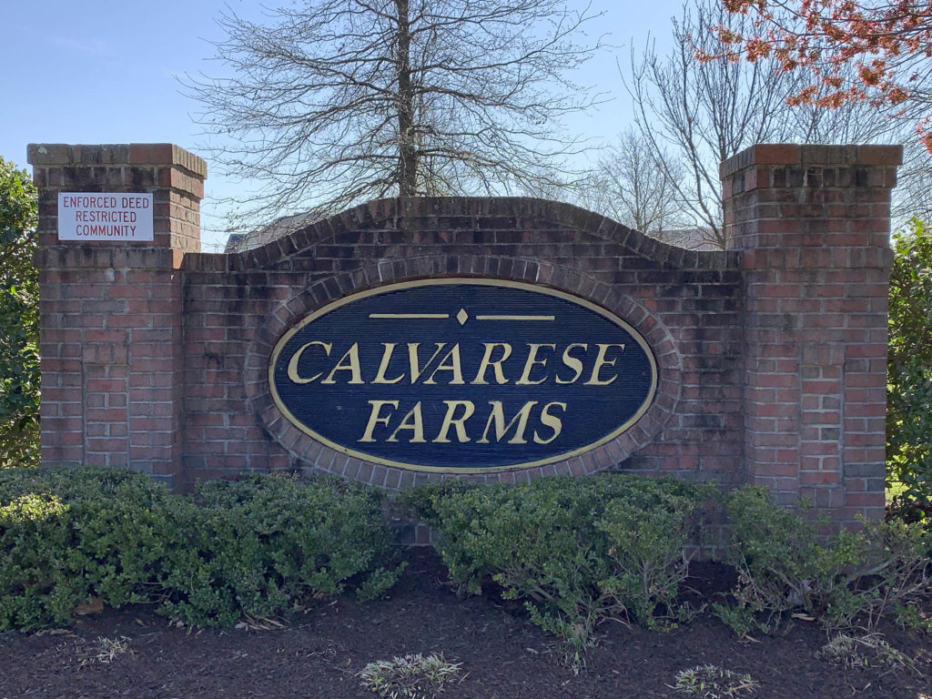 Calvarese Farms Entry Sign