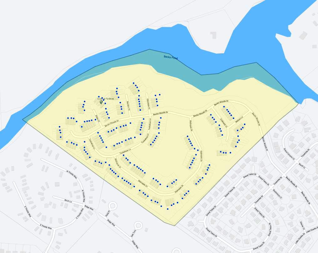 Village of Becks Pond Map